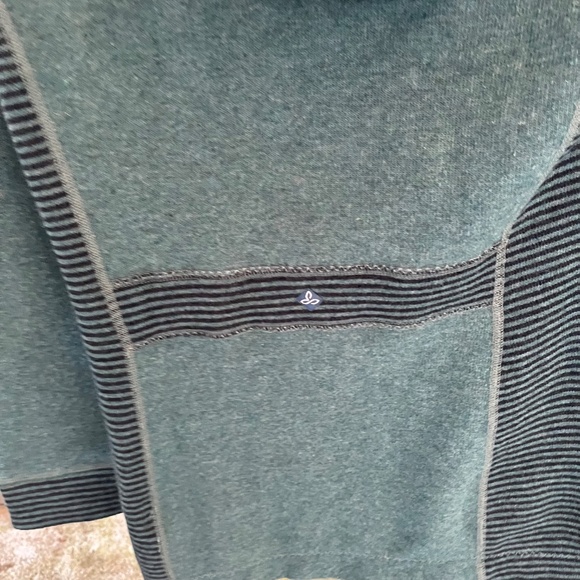 PrAna Kari Sweater / Jacket in Teal Green, Wool Blend + Fleece with Hood, Small - Picture 14 of 16